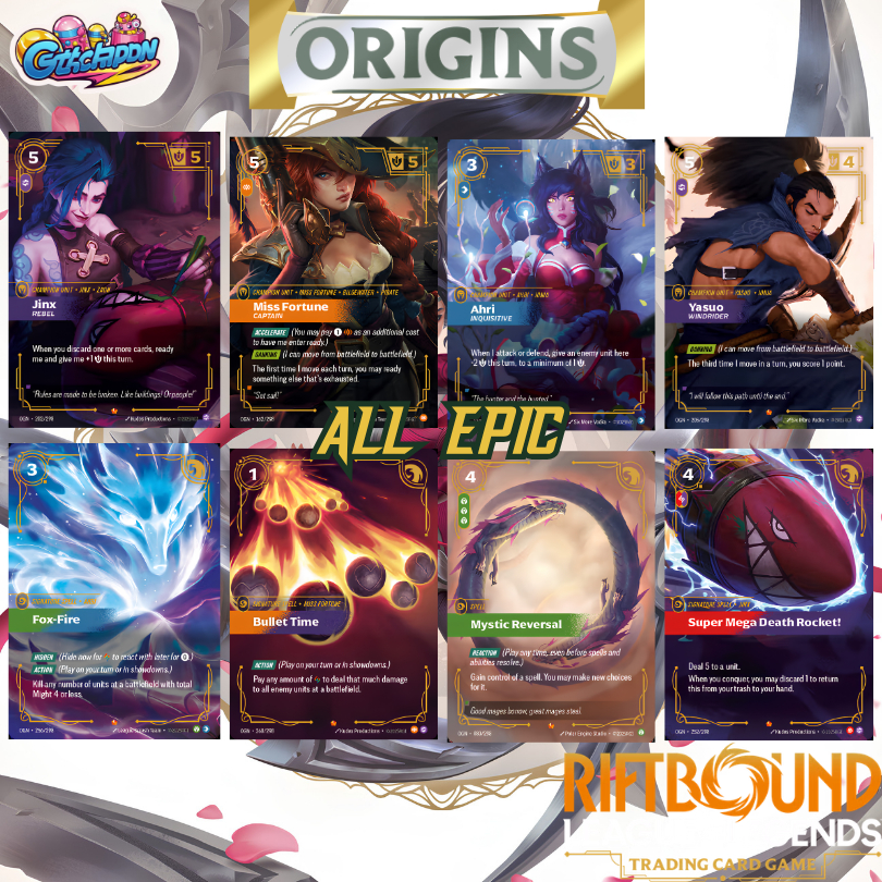 (พร้อมส่ง)รวม Epic - Riftbound LOL ชุด: origins ระดับ Epic