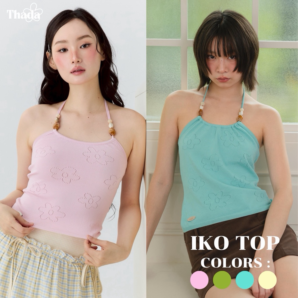 THADA.CO | “IKO KNIT TOP” เสื้อไหมพรมดีเทลคล้องคอ
