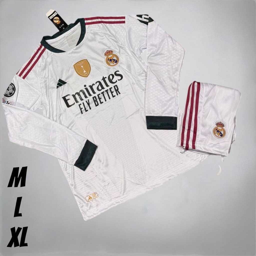 ชุดบอลชุดกีฬาแขนยาวเสื้อพร้อมกางเกงผ้านิ่มเย็นใส่สบายซักรักษาง่าย