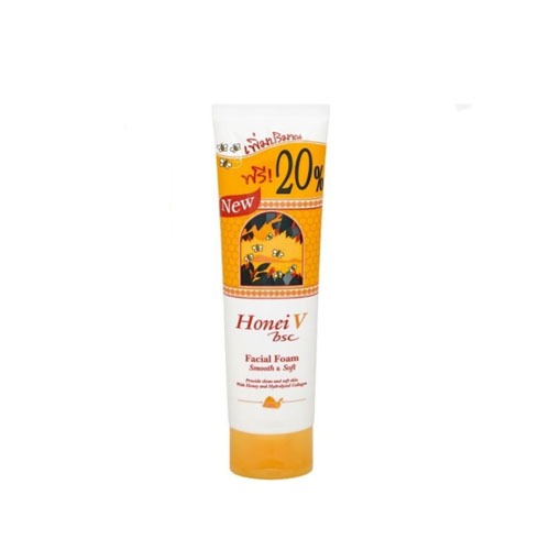 BSC Honei V Bsc Facial Foam Smooth & Soft บีเอสซี ฮันนี่วี เฟเชียล โฟม 120 กรัม โฟมล้างหน้า 00285