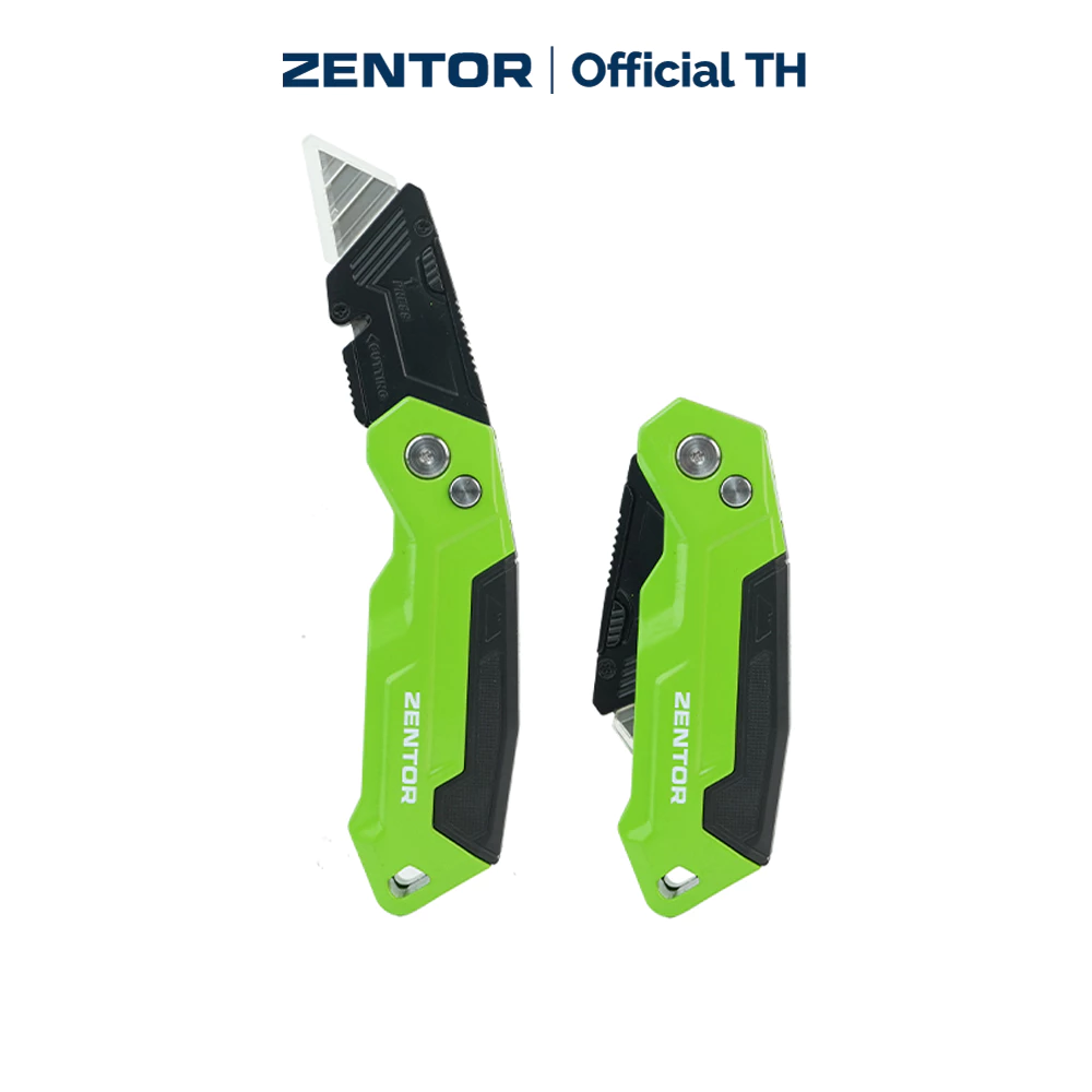 Zentor คัตเตอร์พับได้ มีดพับได้ มีดคัตเตอร์พับได้ ใบมีดคมพิเศษ SK5 ฟรีใบมีด 3 ใบ พกพาสะดวก Folding Cutter