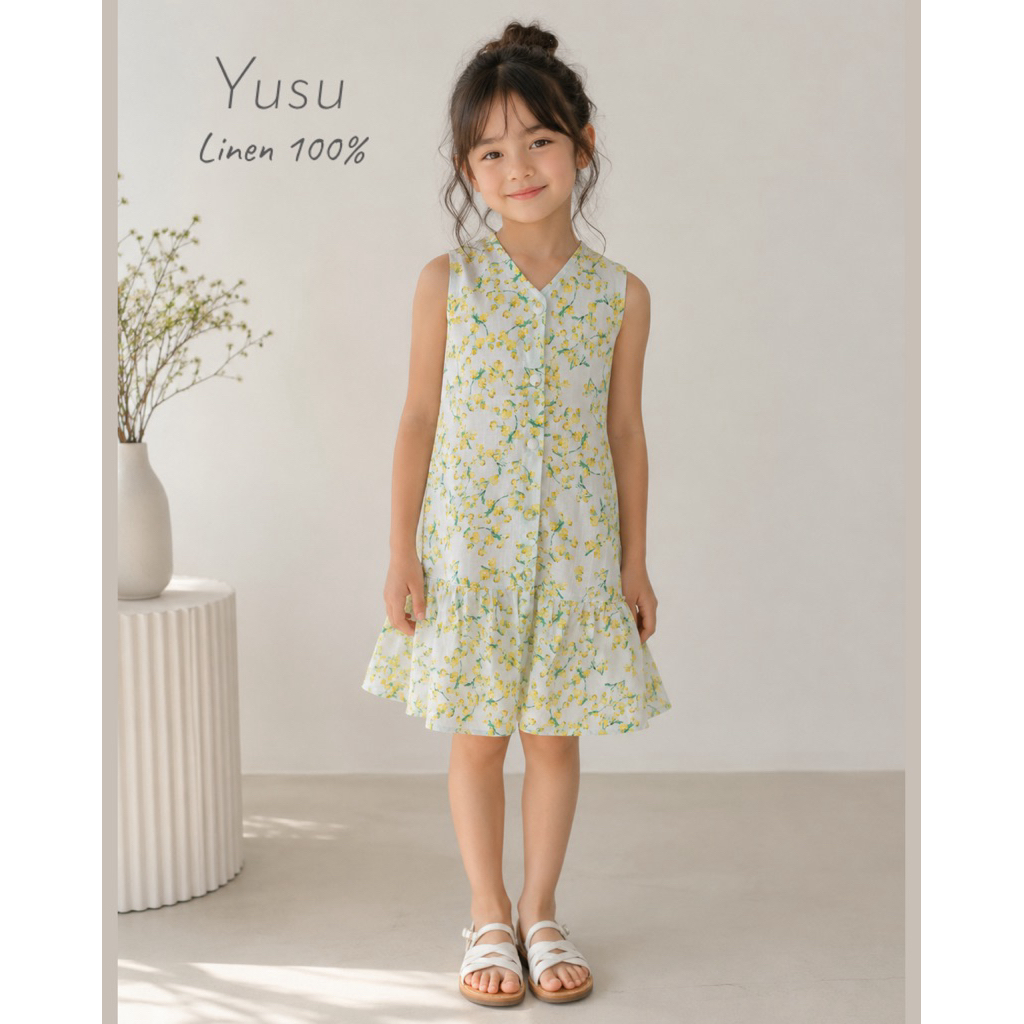 เดรสเด็กหญิง รุ่น Yusu ออกแบบตัดเย็บในไทย
