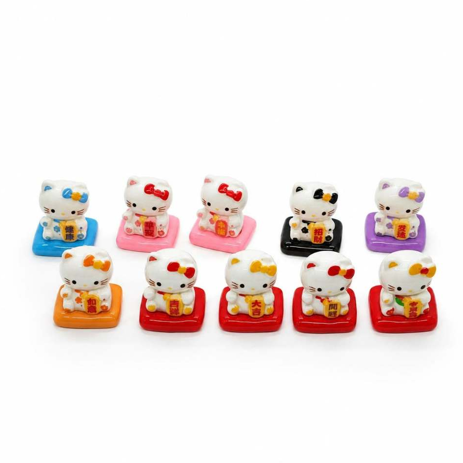 ่j770แมวกวักจำลองของจิ๋วแพ็คละ 10 ชิ้น