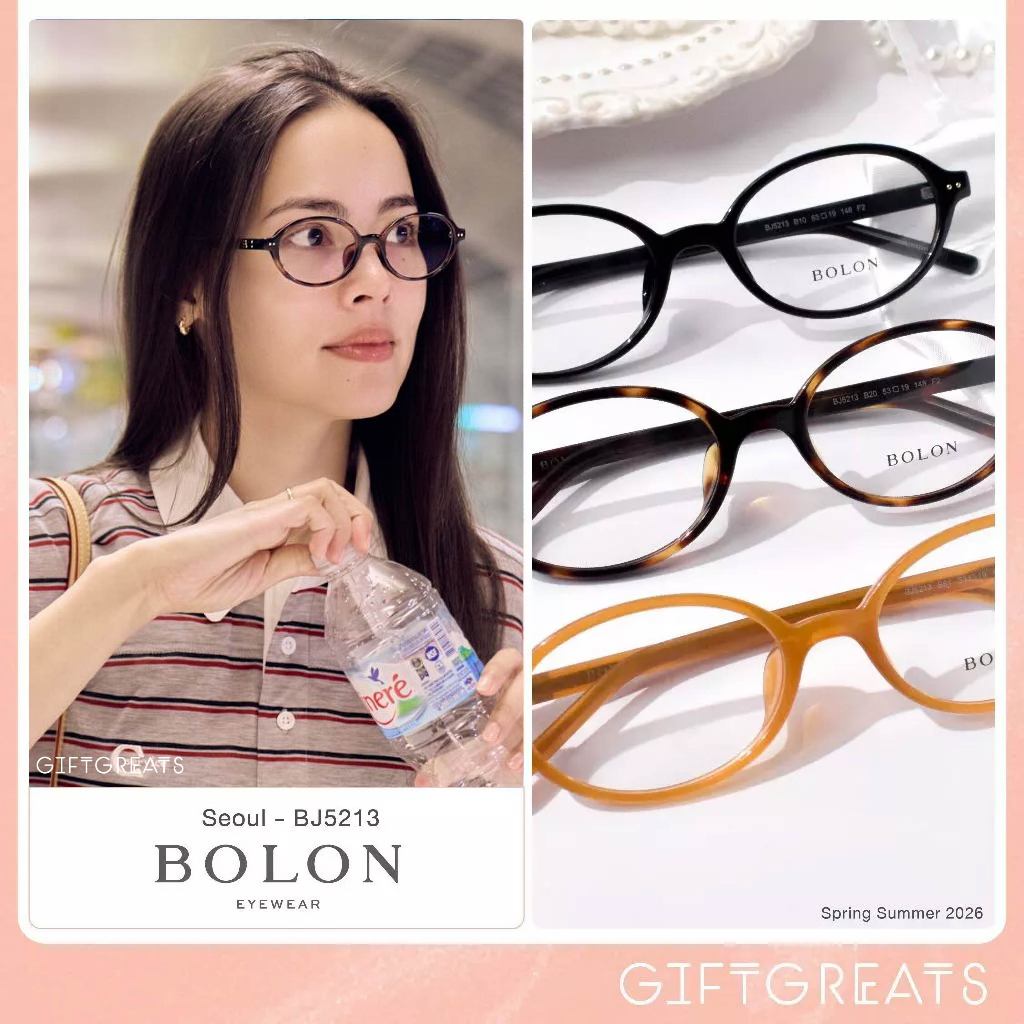 BOLON Seoul BJ5213 - SS26 Bolon Eyewear กรอบแว่นตา โบลอน มีแบบเฉพาะกรอบ และพร้อมเลนส์ ทำค่าสายตาฟรี