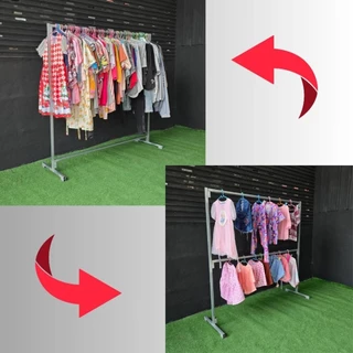 ราวตากผ้าเหล็กกัลวาไนท์ ยาว 150ซม.สูง150ซม.ถอดประกอบได้ผลิตจากเหล็กกัลวาไนท์แข็งแรงทนทานรับน้ำหนักได้เยอะมากไม่เป็นสนิม