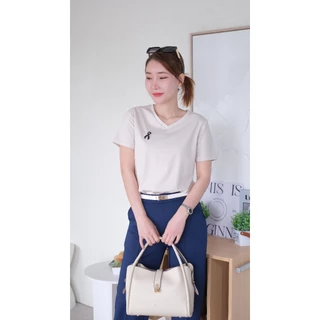 Lawyer Store | [5201041] เสื้อยืดแขนสั้นคอวี กันเลอะ Cool protect นวัตกรรม กัดแดด กันเลอะ ลดอุณหภูมิผิวลงได้