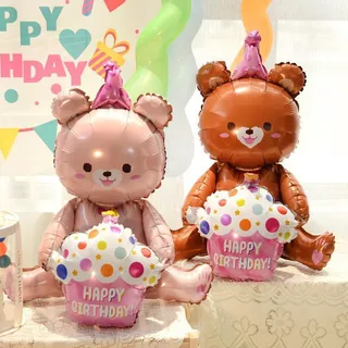 ส่งจากไทย ลูกโป่งฟอยล์เค้กวันเกิด ลูกโป่งวันเกิด ลูกโป่งฟอยล์ Balloon Happy Birthday Party