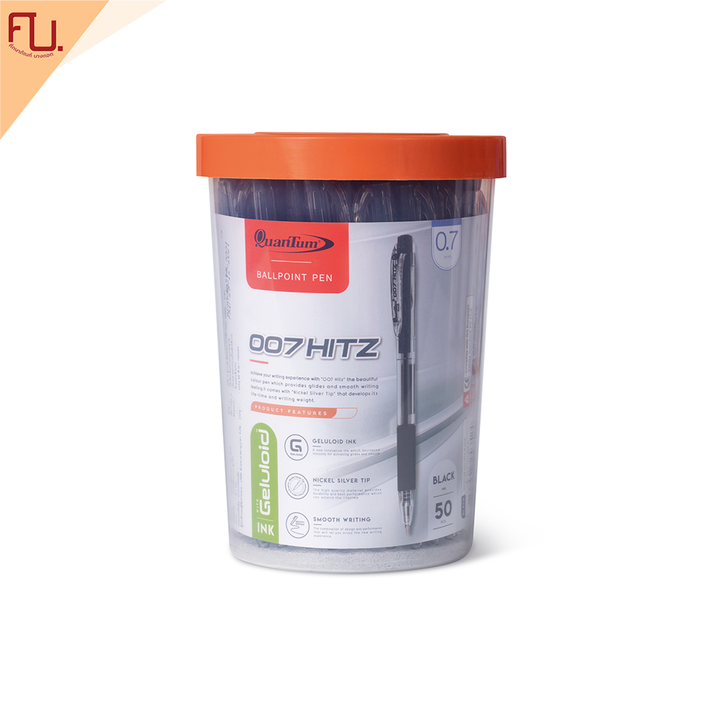 ปากกาHitz รุ่น 007 น้ำเงิน แดง ดำ / กระปุก