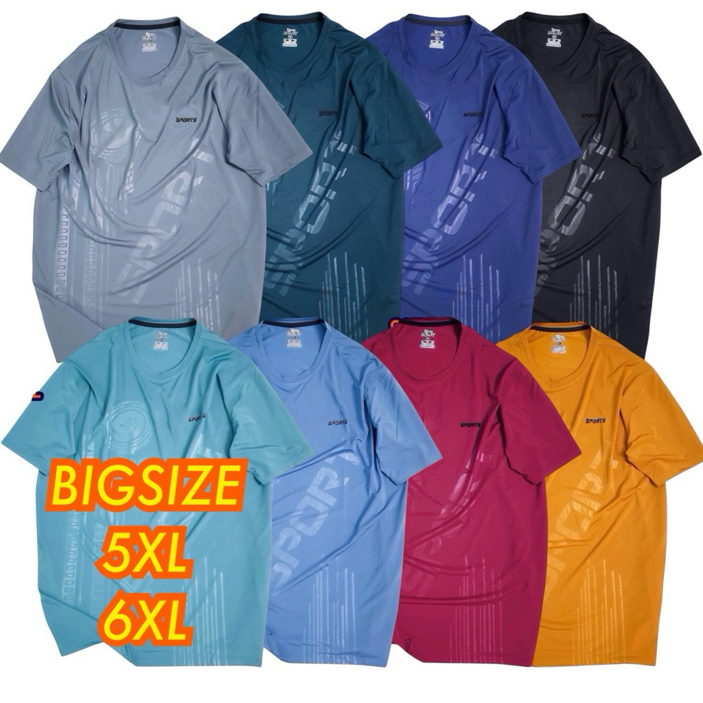 Big Size เสื้อกีฬาคอกลมไซส์ใหญ่ ผ้าดียืดหยุ่นดีใส่สบายมาก