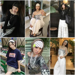 ที่คาดผมลายจุด headband นุ่ม Polka Dot ยืดหยุ่น insสวมใส่สบาย เหมาะสำหรับใส่เล่นกีฬา โยคะ ฟิตเนส แฟชั่นสำหรับผู้หญิง