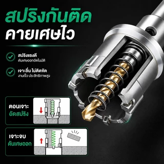 ชุดดอกโฮลซอคาร์ไบด์ 6ชิ้น มีขนาด 16มม.20มม.22มม.25มม.30มม.32มม. แข็งแรง ทนนาน