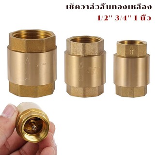 ควาล์วทองเหลือง สปริง วาล์วกันย้อน มีขนาด 1/2'' 3/4'' 1 นิ้ว ทองเหลืองแท้ วาล์วกันย้อน แบบแนวดิ่งและแนวราบ