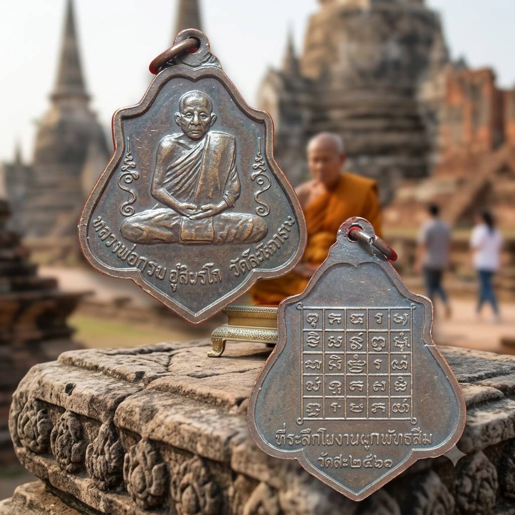 เหรียญหลวงพ่อกวยหลังยันต์ปี 2521