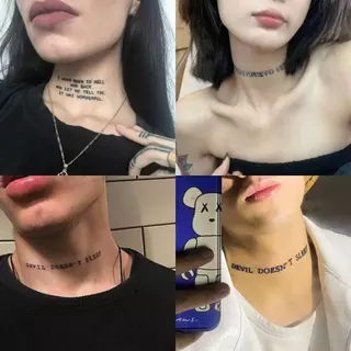 ส่งCOD📦【Kate Magic Tattoo】สติกเกอร์รอยสักชั่วคราว ลายภาษาอังกฤษ ขนาดเล็ก กันน้ํา 15 วัน ไม่หลุดง่าย