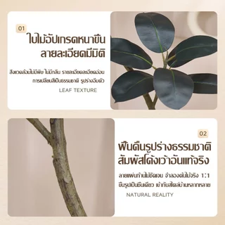 【ไม่ซีดสีได้ถึง 50 ปี ปรับแต่ง DIY ได้เอง 】 ต้นไม้ปลอม ต้นไม้ปลอมใหญ่ 120/160/180cm ความจำลอง 99% สำหรับตกแต่งบ้านและสว