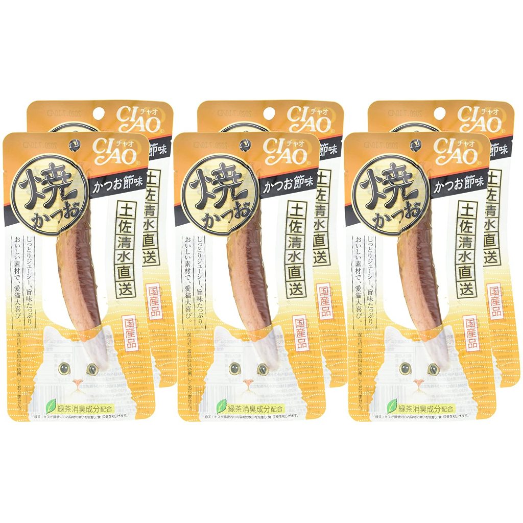 (6 แพ็ก) CIAO ยากิ ขนมแมว ปลาทูน่าย่าง ชิ้นเนื้อ 15 กรัม/เเพ็ก - TSC-01/TSC-02,TSC-03/TSC-04