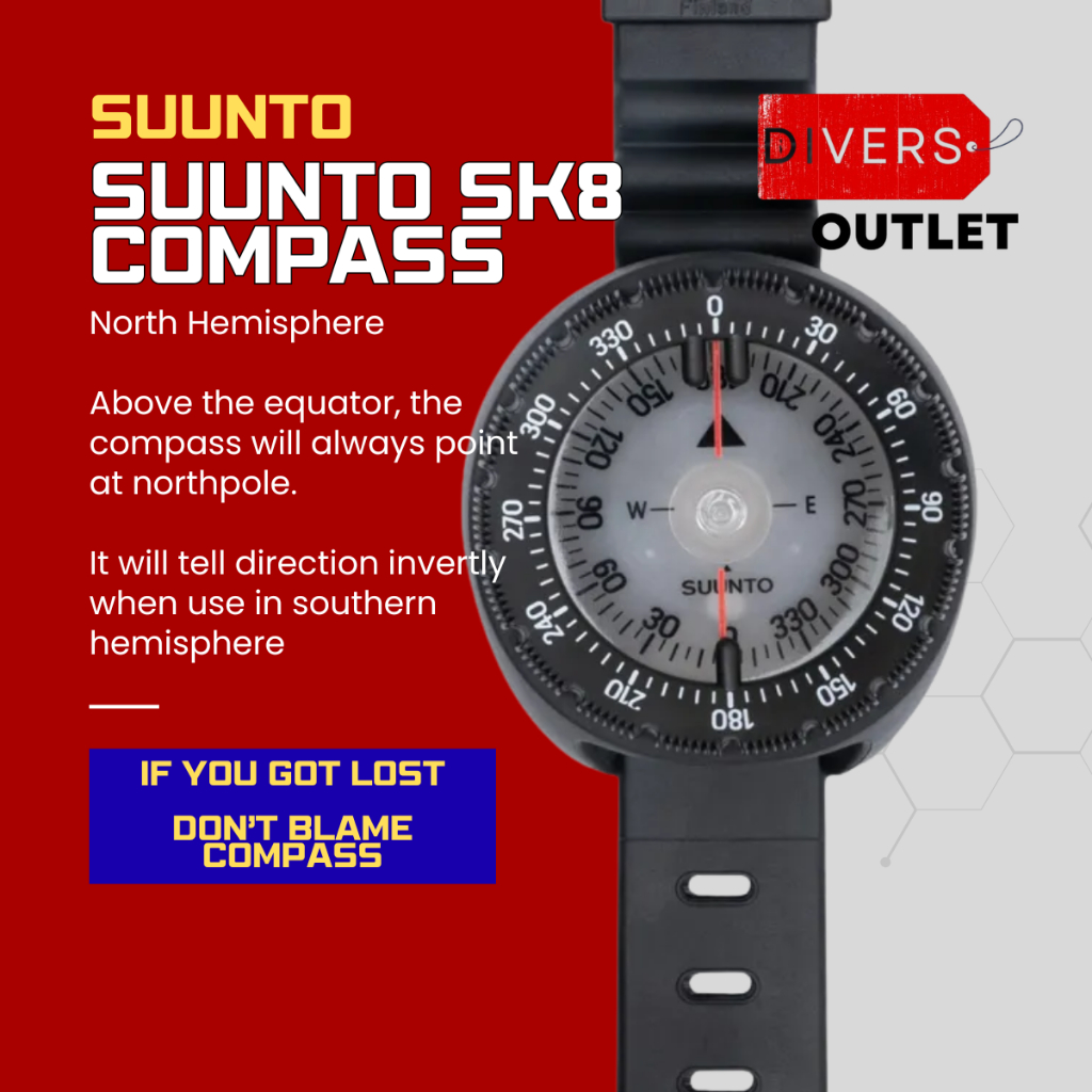 ซุนโต Suunto SK-8 เข็มทิศดำน้ำแบบสวมข้อมือ สำหรับนักดำน้ำ