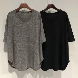 พร้อมส่งในไทย** เสื้อทรงดอเวอร์ไซส์ แขนสั้น คอกลม เสื้อแบบบาง Y347