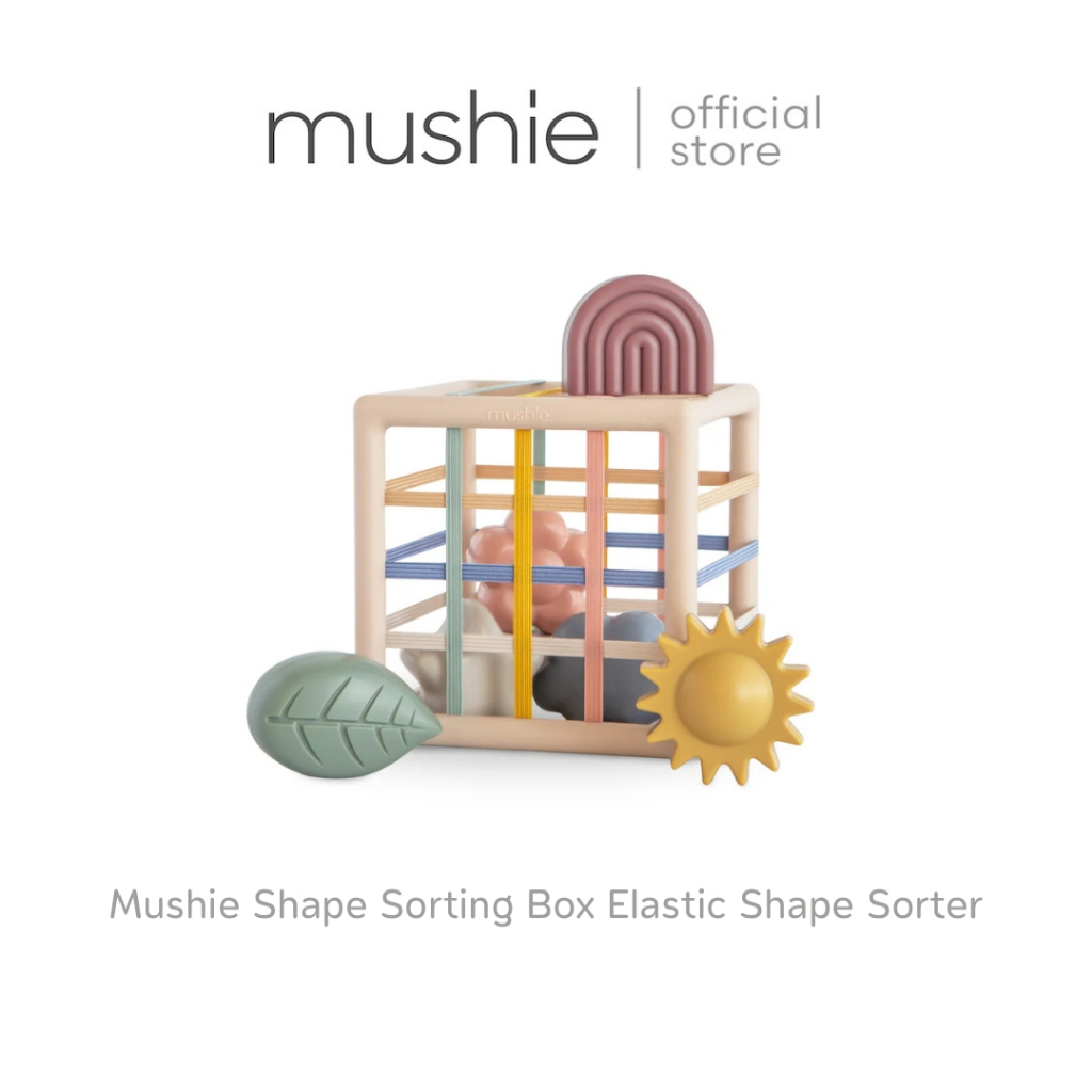 Mushie Shape Sorting Box Elastic Shape Sorter
