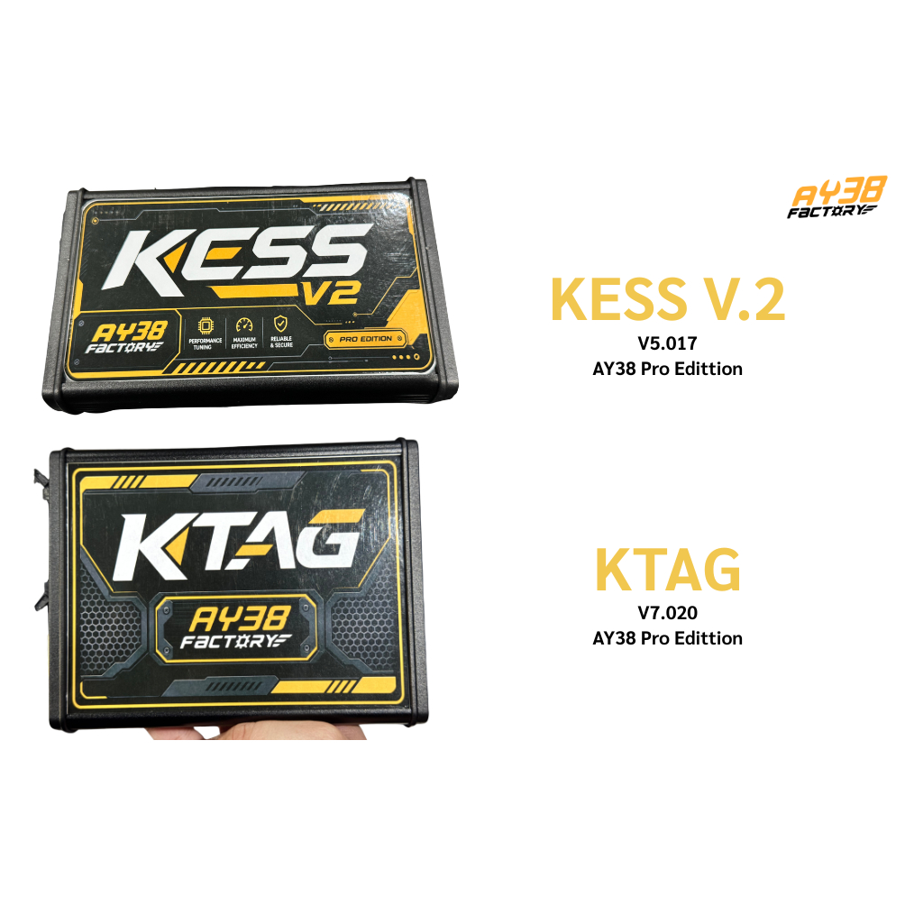 ชุดสายจูนกล่องรีแมพ KESS V2 V5.017 / KTAG V7.020 AY38 Pro Edition (บอร์ดแดง EU) Online Unlimited Tok