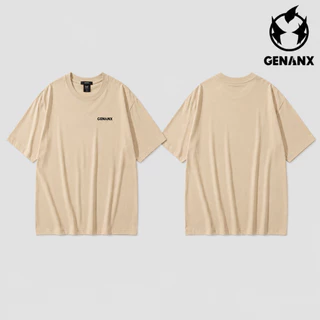 【GENANX】เสื้อยืดสำหรับผู้ชาย เสื้อยืดผ้าฝ้ายแท้ คอกลม สื้อคอกลม เสื้อยืด หลากสี
