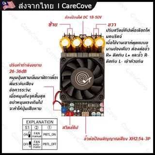 ZK 3002 แท้ 100% แท้ แอมป์จิ๋วขับซับ TPA3255 300W*2 DC18-50v แอมป์ขับซับ แอมป์จิ๋ว3002