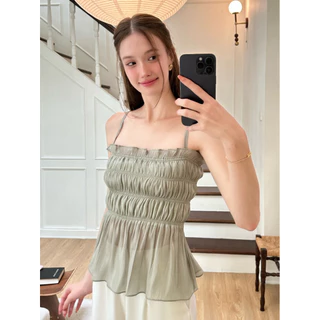 Sister.rrr : GEL TOP เสื้อสายเดี่ยวจับจีบช่วงอก