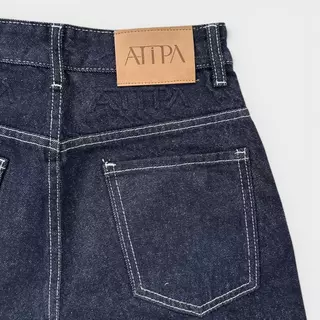 Atipashop - Emily Jeans (#ATP41) กางเกงยีนส์ขายาว ทรงขาตรงกว้าง (Wide Leg) ดีเทลปั๊มนูน ใส่ง่าย พรางหุ่ได้ดี