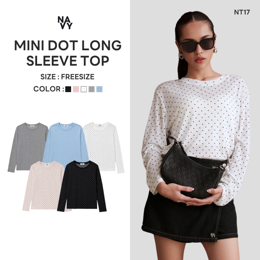 NT17 - Mini dot long sleeve top