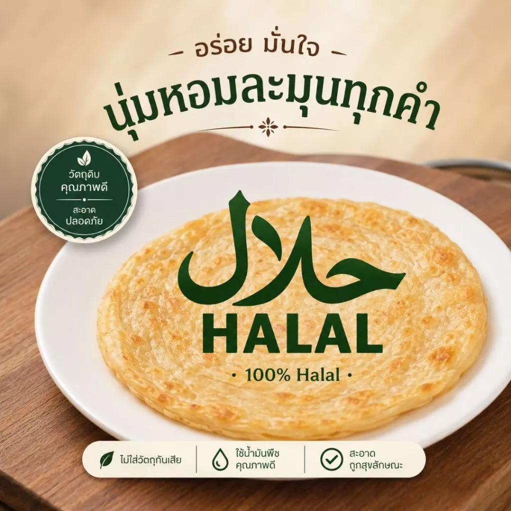 !!!(โปร10แผ่นแถม5แผ่น)!!!โรตีกึ่งสำเร็จรูป (1000 g/500g) พร้อมส่งทั่วไทย thumbnail 4