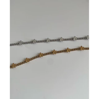 สร้อยกันน้ำ สร้อยสเตนเลส HER OBJECTIVE_HER PETITE DIASY ON CHAIN BRACELET