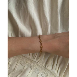 สร้อยกันน้ำ สร้อยสเตนเลส HER OBJECTIVE_HER PETITE DIASY ON CHAIN BRACELET