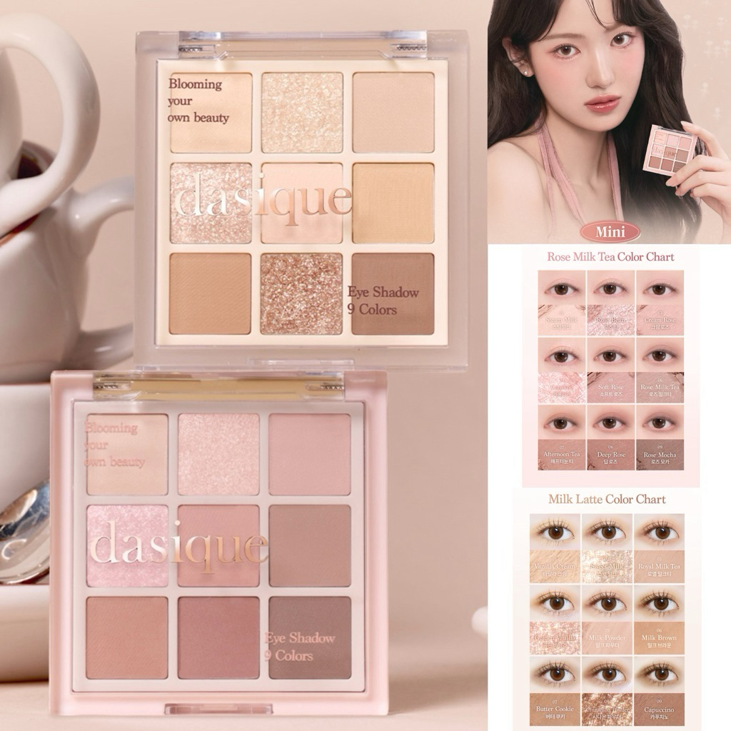 Sale🔥(แถมฟรี‼️กระเป๋า Pouch Dasique )Dasique พาเลทตาไซส์มินิ 2สีขายดี #Rose Milk Tea #Milk Latte 3.5