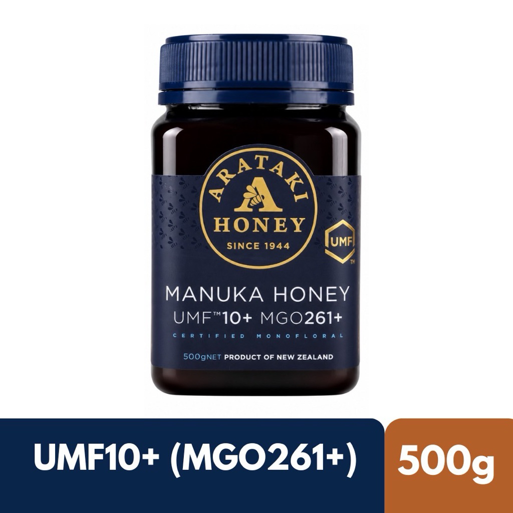 น้ำผึ้งมานูก้า Arataki Manuka Honey UMF10+ (MGO261+) 500g Product of New Zealand