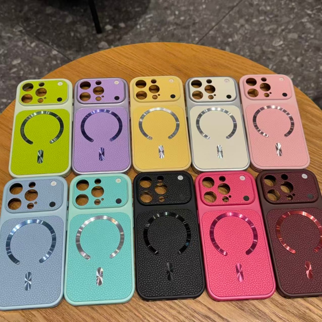 Magnetic เคส For iPhone 18 13 11 17 16 15 12 14 Pro Max 15promax พื้นผิวหนังคุณภาพสูง เคสโทรศัพท์ เคสป้องกันแม่เหล็ก