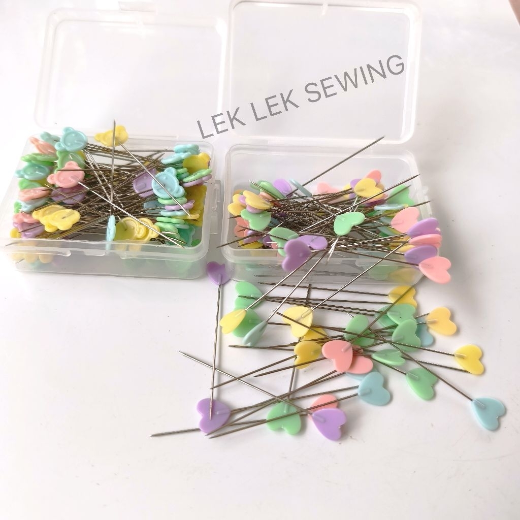 เข็มหมุดหัวแบน,เข็มหมุดกลัดผ้า/ยาว 4.5 cm.1 กล่องมี 100 ชิ้น(พร้อมส่ง)