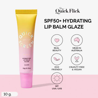 The Quick Flick: SPF50+ Hydrating Lip Balm Glaze ลิปบาล์มเกลซสำหรับการดูแลริมฝีปาก