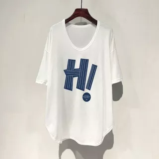 พร้อมส่งในไทย**เสื้อยืดโอเวอร์ไซส์ มีหลายขนาด สกรีนลายด้านหน้า ไม่หนา Y346