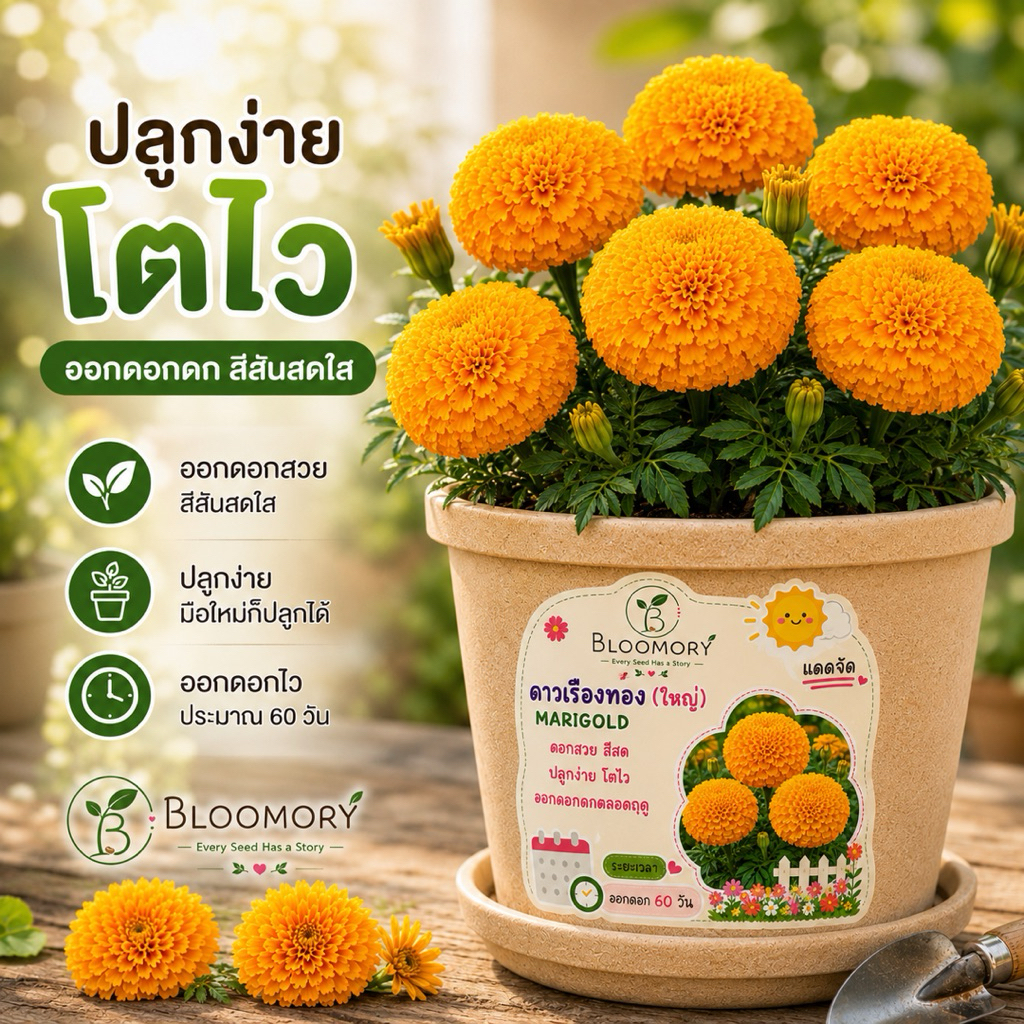 🌸เมล็ดพันธุ์ปลูกง่ายในกระปุก🌷กลุ่มดาวเรือง