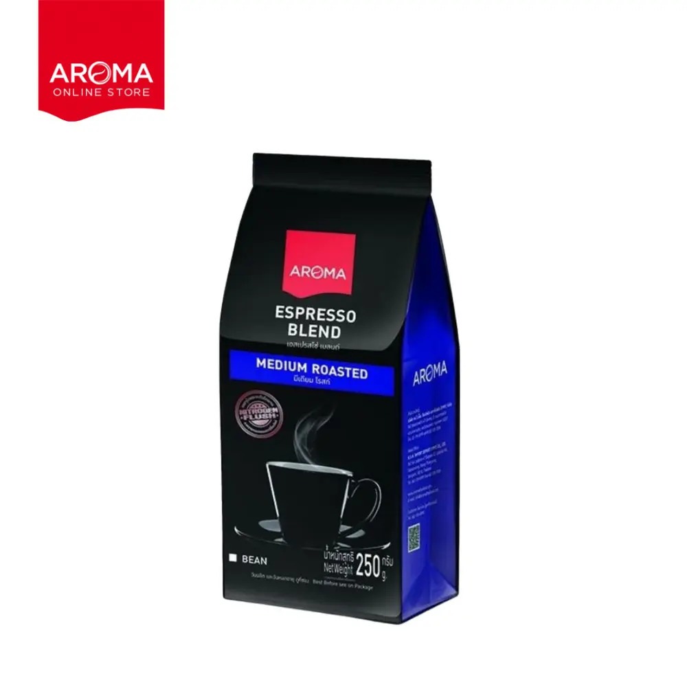 Aroma Coffee เมล็ดกาแฟคั่ว Aroma Espresso Blend 250 G.