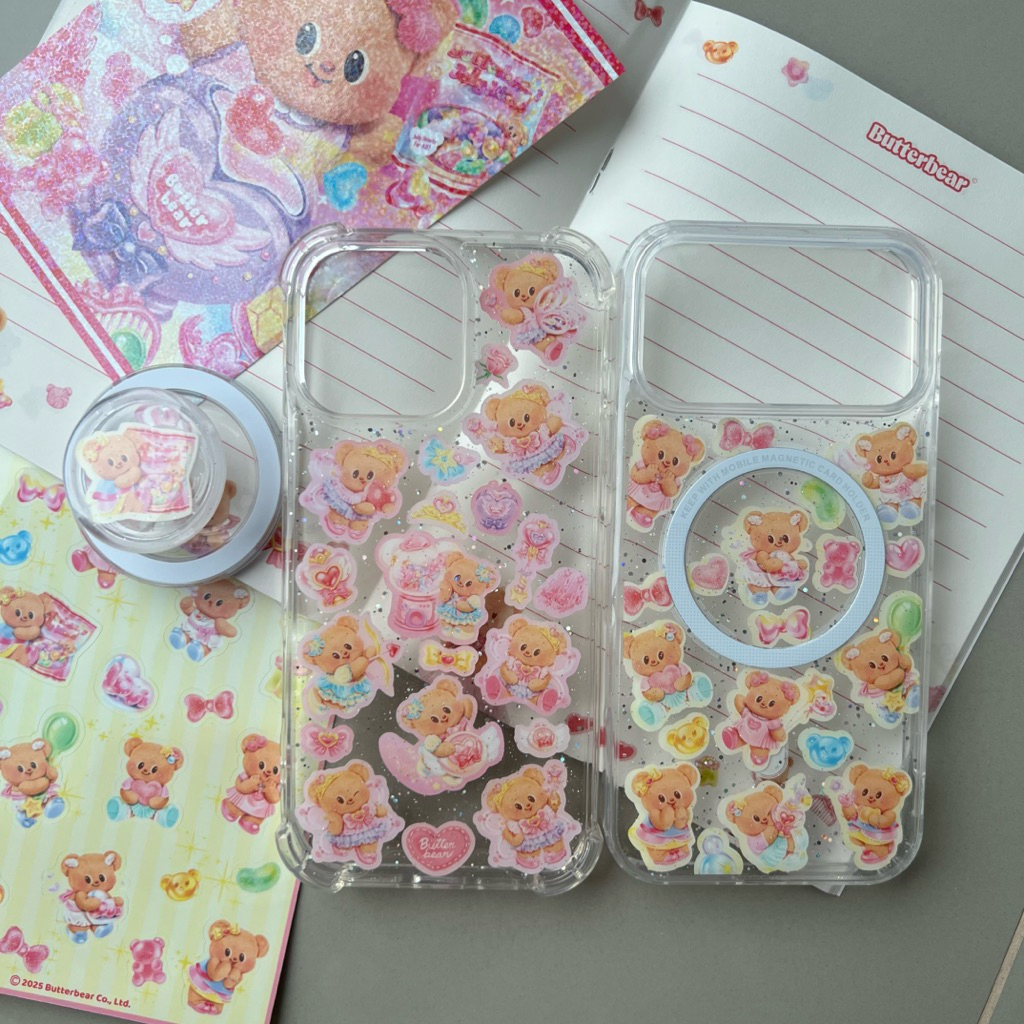 (ลายพิเศษ มีจำนวนจำกัด ไม่ผลิตเพิ่ม) เคสหมีเนย Butter Bear New Collection !! Jelly Heart 💜