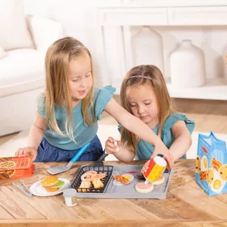 (แถมฟรี สกุชชี่) เตาทอดปิ้งย่าง อาหารเปลี่ยนสี เล่นซ้ำได้ Stovetop Grill Play Color Changing Water WOW Melissa & Doug