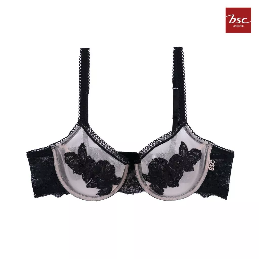 [Online Exclusive] BSC Lingerie ชุดชั้นในลูกไม้เซ็กซี่ มีโครง ผ้าซีทรู - BB1453