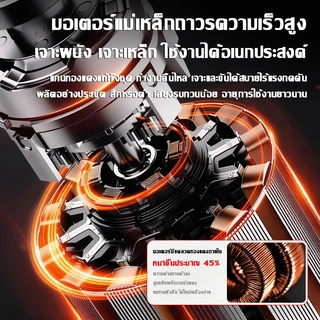 【รับประกัน 5 ปี】สว่านไร้สาย 25+3 ระบบ แบตเตอรี่ Li-ion อย่างดี 2 ก้อน ไร้สาย ใช้งานสะดวก ไฟฟ้าเจาะเหล็ก สว่านแบตไร้สาย