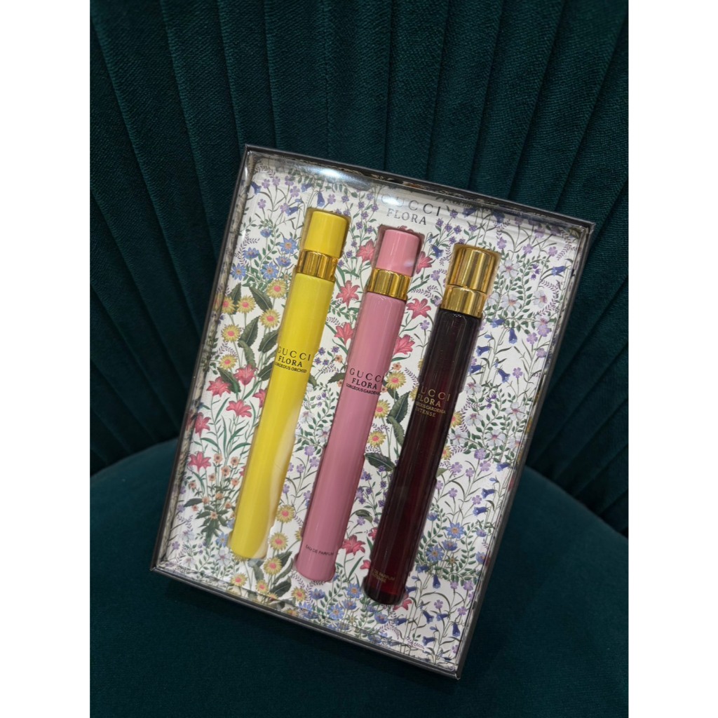 น้ำหอมผู้หญิง กลิ่นโทนดอกไม้ G.u.c.c.i Flora Trio Gift Set 10ml.