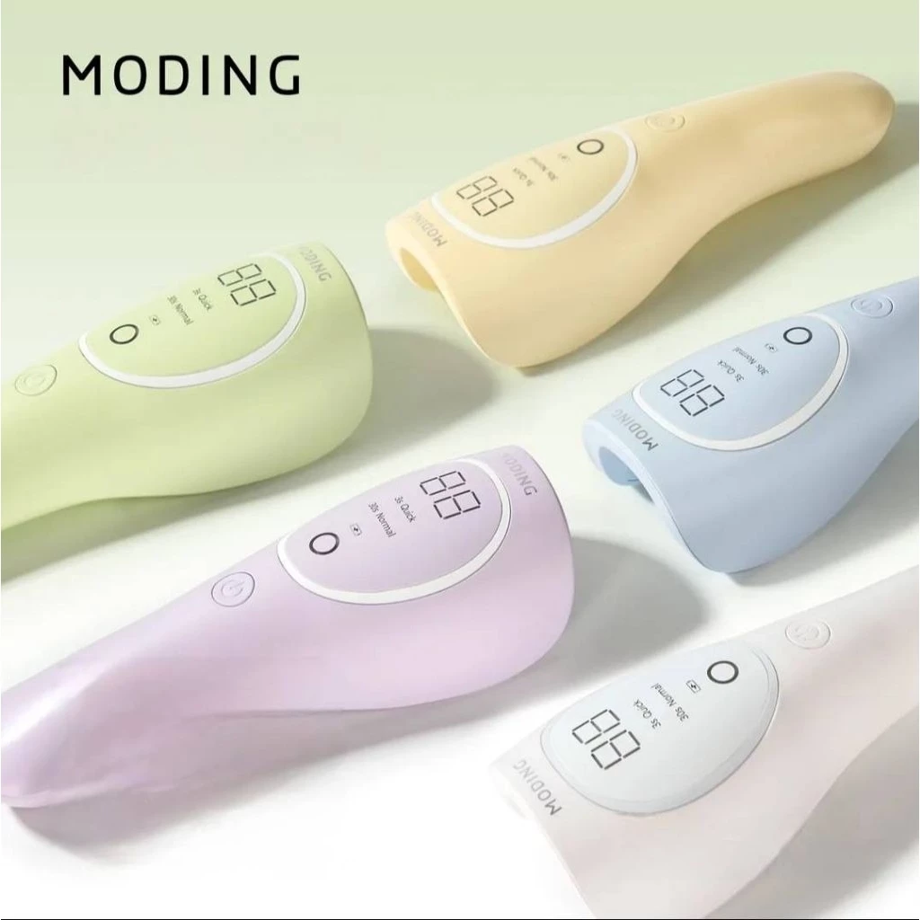 MODING🇨🇳#Y1 mini Nail Lamp ไฟฉายอบเล็บ ล็อกอะไหล่ ตัวเลือกหลายสี แบบพกพา LED 5ดวง#R1 ชาร์จไฟได้