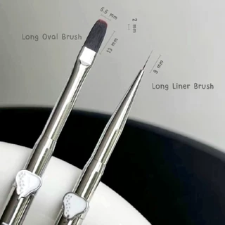 พู่กันเจล 2 หัว🇨🇳​ Nail&Yolly​ 2in1 Dual Nail brush gel Extension ใช้ได้ทั้งวาดลายและทำเล็บเจล