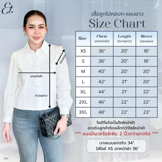 Everything2019 - เสื้อผู้หญิงคอปก แขนยาว งานลูกไม้ฉลุ มีซับใน ดีไซน์เก๋ ใส่ทำงาน ใส่งานบุญ (2152)