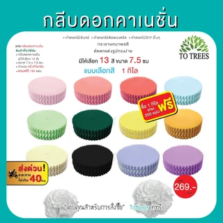 Totrees กลีบดอกไม้กระดาษ ดอกคาเนชั่น ทำดอกไม้จันทน์ ดอกไม้DIY มีให้เลือก 13 สี ครึ่งโล และ1กิโลกรัม/สี รหัส กลีบคาเนชั่น