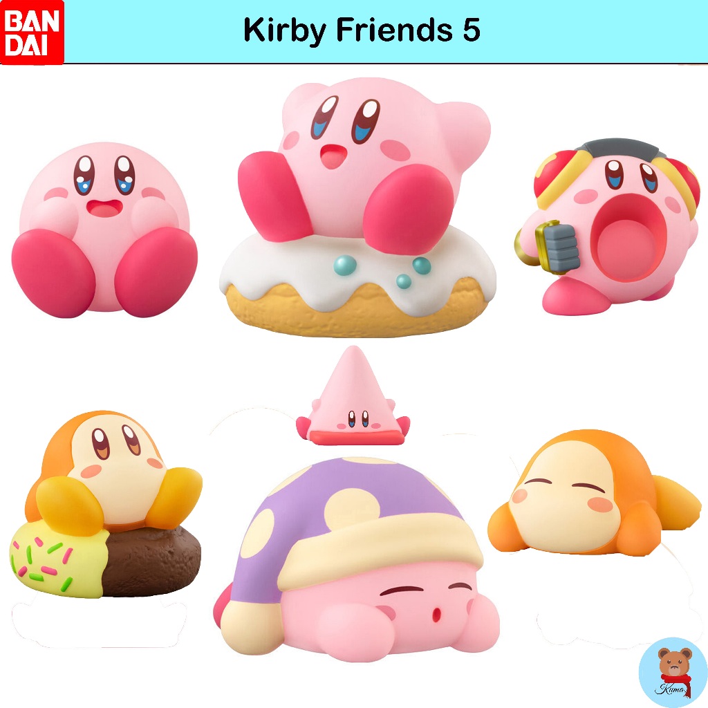 ✅รุ่น5  Kirby Friends 5 มีให้สะสม7แบบ เคอร์บี้ เฟรนด์ โมเดลเคอร์บี้